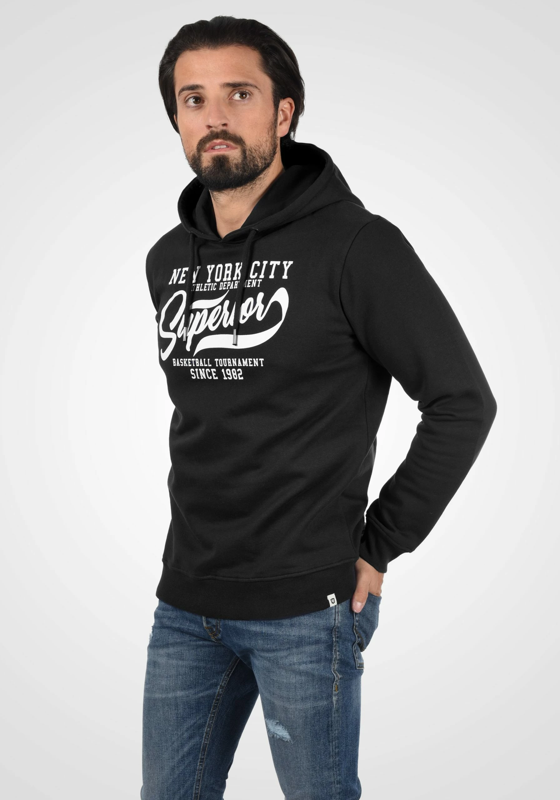 Indicode Jeans Hoodies Sweatshirt Galileri Heren Zwart 4 Indicode Jeans Hoodies Sweatshirt Galileri Heren Zwart - Afbeelding 2