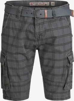 Indicode Jeans Cargo Shorts Regular Cargobroek Heren Grijs