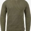 Indicode Jeans Crewneck Truien Trui Rockford Heren Olijfgroen