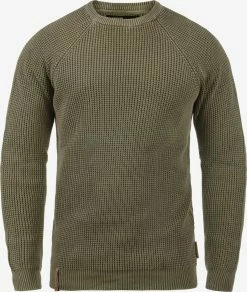 Indicode Jeans Crewneck Truien Trui Rockford Heren Olijfgroen