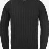 Indicode Jeans Crewneck Truien Trui Pauletta Heren Zwart