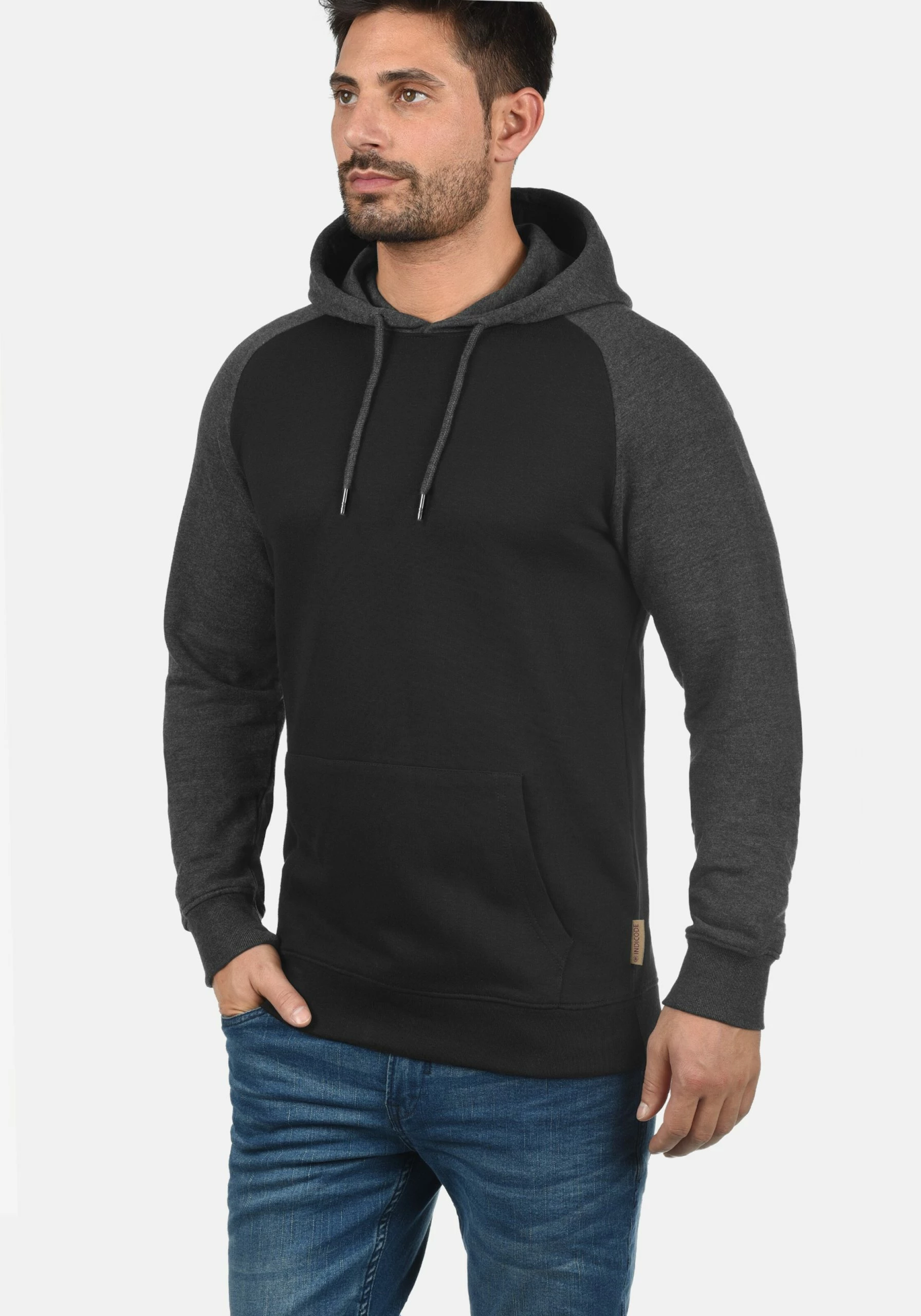 Indicode Jeans Hoodies Sweatshirt Elliot Heren Zwart 4 Indicode Jeans Hoodies Sweatshirt Elliot Heren Zwart - Afbeelding 2