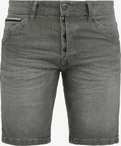 Indicode Jeans Denim Shorts Regular Broek Alessio Heren Grijs / Lichtgrijs