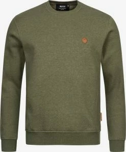 Indicode Jeans Crewneck Truien Trui Luk Heren Groen Gemêleerd