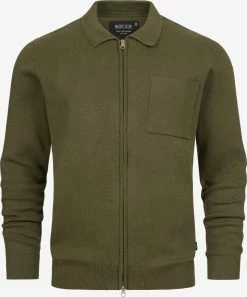 Indicode Jeans Vesten Gebreid Vest Muhlan Heren Groen