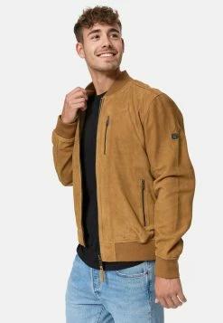 Indicode Jeans Leren Jassen Tussenjas Maddoc Heren Beige -Indicode Jeans Verkoop 2023 1346ed88059a4d2de10edc0ee288ec4a