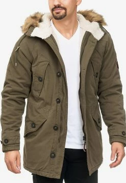 Indicode Jeans Parkas Winterparka Fann Heren Kaki -Indicode Jeans Verkoop 2023 14226cc89f72a02c902a05501e7721ab