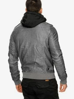 Indicode Jeans Leren Jassen Tussenjas Aaron Heren Rookgrijs -Indicode Jeans Verkoop 2023 145386b3eb3712c0bd3548350584f508