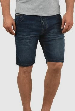 Indicode Jeans Denim Shorts Regular Broek Alessio Heren Donkerblauw