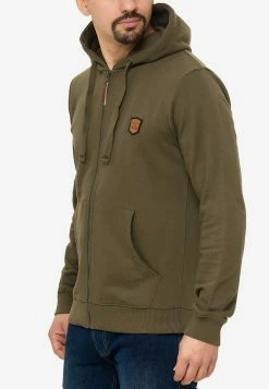 Indicode Jeans Sweatvesten Met Capuchon Sweatvest Braidwood Heren Kaki -Indicode Jeans Verkoop 2023 1d45e3545a9162a72b5b28687efa846a