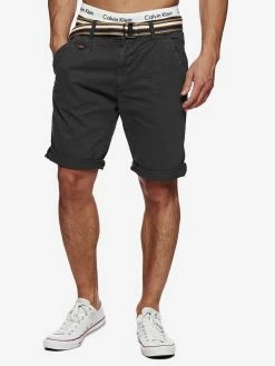 Indicode Jeans Chino Shorts Regular Chino Cuba Heren Basaltgrijs