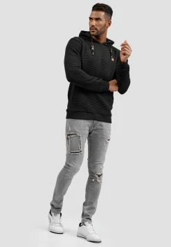 Indicode Jeans Hoodies Trui Heren Zwart -Indicode Jeans Verkoop 2023 227bf040e118f0514f1af0f180f2027d