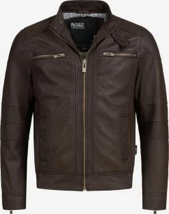 Indicode Jeans Leren Jassen Tussenjas Germo Heren Bruin