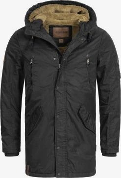 Indicode Jeans Parkas Winterparka Bardsley Heren Zwart