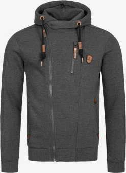 Indicode Jeans Sweatvesten Met Capuchon Sweatvest Elm Heren Donkergrijs