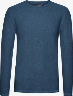 Indicode Jeans Crewneck Truien Trui Karpo Heren Blauw