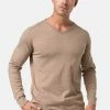 Indicode Jeans V-hals Truien Trui Beam Heren Beige