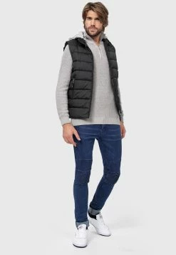 Indicode Jeans Bodywarmers Bodywarmer Heren Zwart -Indicode Jeans Verkoop 2023 2852d530d15eb68eb8c9b1bd1ccc3bb7
