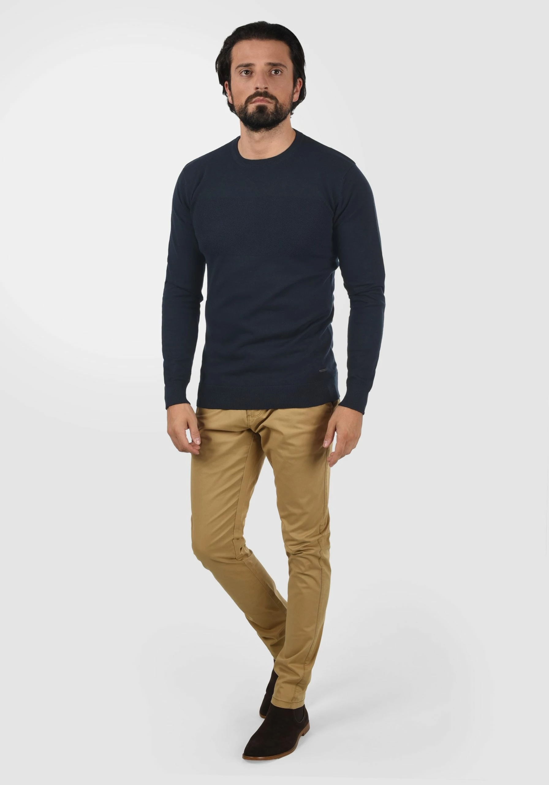 Indicode Jeans Crewneck Truien Trui Ernesto Heren Blauw / Navy / Donkerblauw 5 Indicode Jeans Crewneck Truien Trui Ernesto Heren Blauw / Navy / Donkerblauw - Afbeelding 3