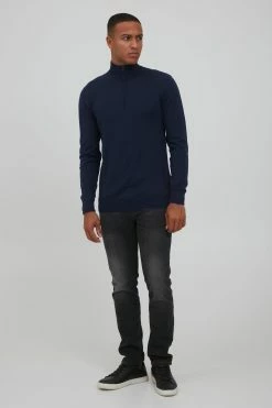 Indicode Jeans Coltruien Trui BADDON Heren Navy -Indicode Jeans Verkoop 2023 29a1b4334522f66bfa76ae51f3a4dc93