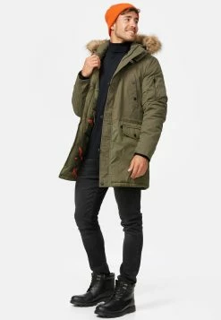 Indicode Jeans Parkas Winterparka Jarl Heren Kaki -Indicode Jeans Verkoop 2023 2a316dce448e2632e268c9f2d74b5ec7