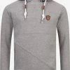 Indicode Jeans Hoodies Sweatshirt Meza Heren Grijs Gemêleerd