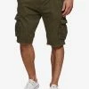 Indicode Jeans Cargo Shorts Regular Cargobroek Monroe Cargo ZA Heren Kaki