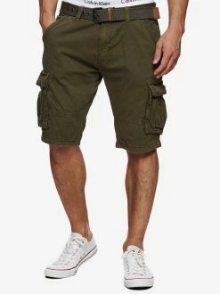 Indicode Jeans Cargo Shorts Regular Cargobroek Monroe Cargo ZA Heren Kaki