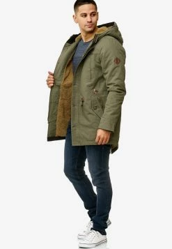 Indicode Jeans Parkas Winterparka Barge Heren Kaki -Indicode Jeans Verkoop 2023 2ebafdde13635dc10a67fb568e836ef9
