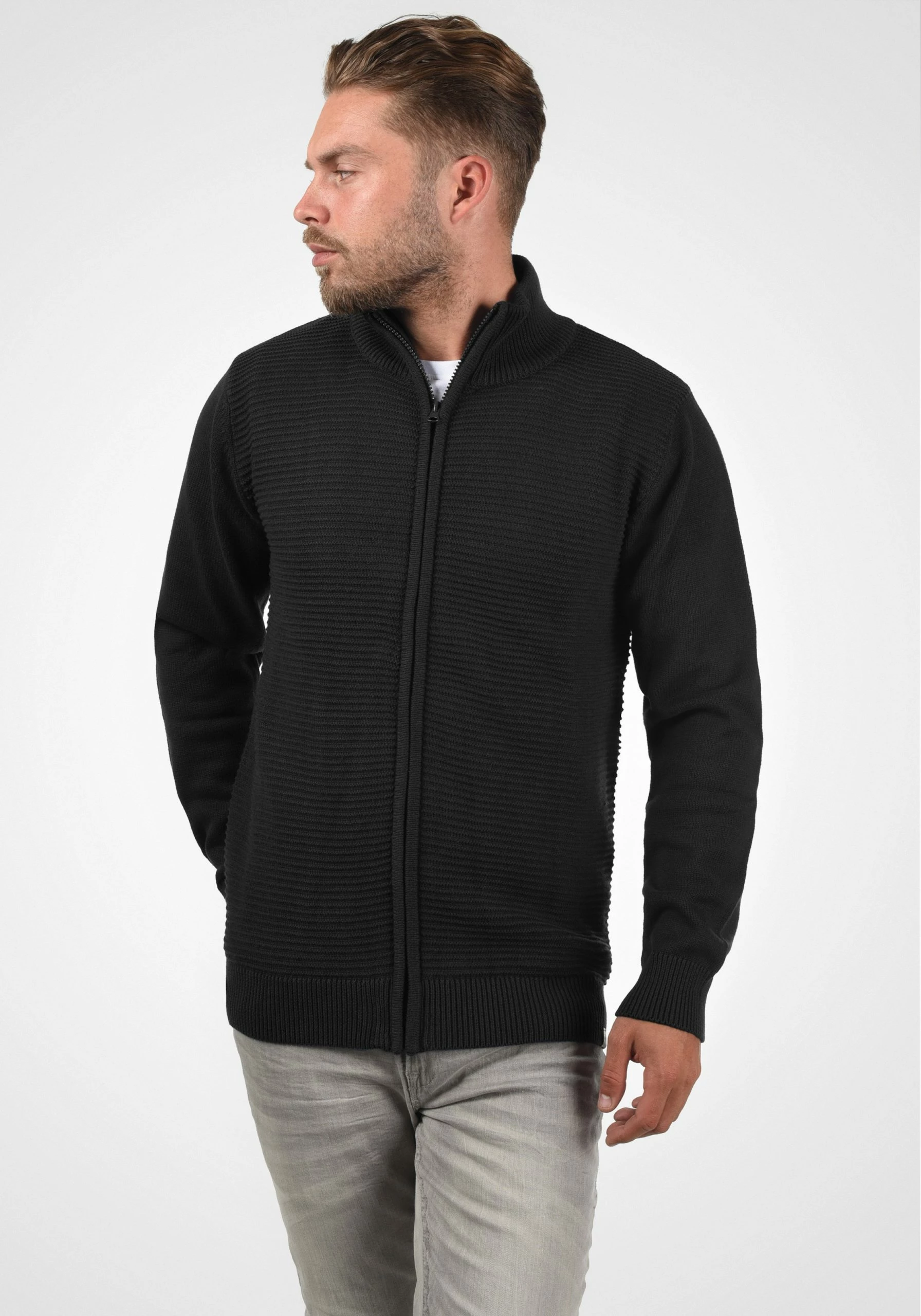 Indicode Jeans Vesten Gebreid Vest Rickert Heren Zwart 4 Indicode Jeans Vesten Gebreid Vest Rickert Heren Zwart - Afbeelding 2