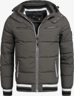 Indicode Jeans Winterjassen Winterjas Marlon Heren Basaltgrijs
