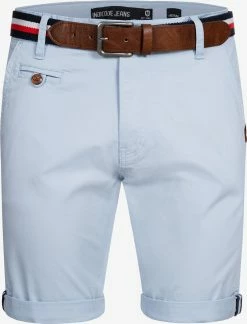 Indicode Jeans Chino Shorts Regular Chino Creel Heren Pastelblauw