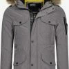 Indicode Jeans Parkas Winterparka Carpelan Heren Grijs
