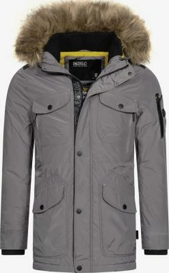 Indicode Jeans Parkas Winterparka Carpelan Heren Grijs