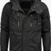 Indicode Jeans Winterjassen Winterjas Elmhurts Heren Zwart