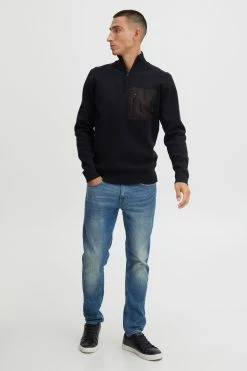 Indicode Jeans Crewneck Truien Trui Heren Zwart -Indicode Jeans Verkoop 2023 3eb252e48e487855f3b87855c03f274b
