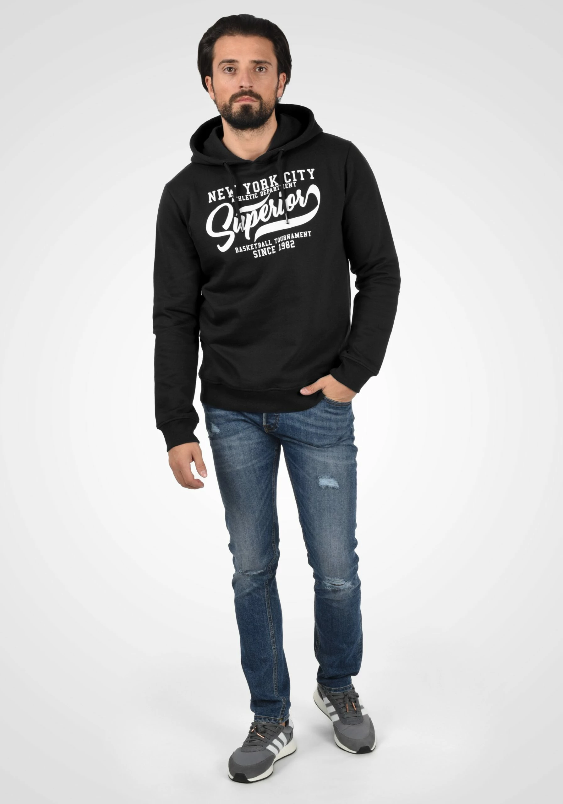 Indicode Jeans Hoodies Sweatshirt Galileri Heren Zwart 5 Indicode Jeans Hoodies Sweatshirt Galileri Heren Zwart - Afbeelding 3