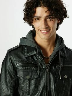 Indicode Jeans Leren Jassen Regular Fit Tussenjas Aaron Heren Zwart -Indicode Jeans Verkoop 2023 40f207fbe53727cedacbf25535797e35