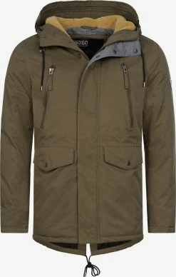 Indicode Jeans Parkas Winterparka Loaf Heren Kaki
