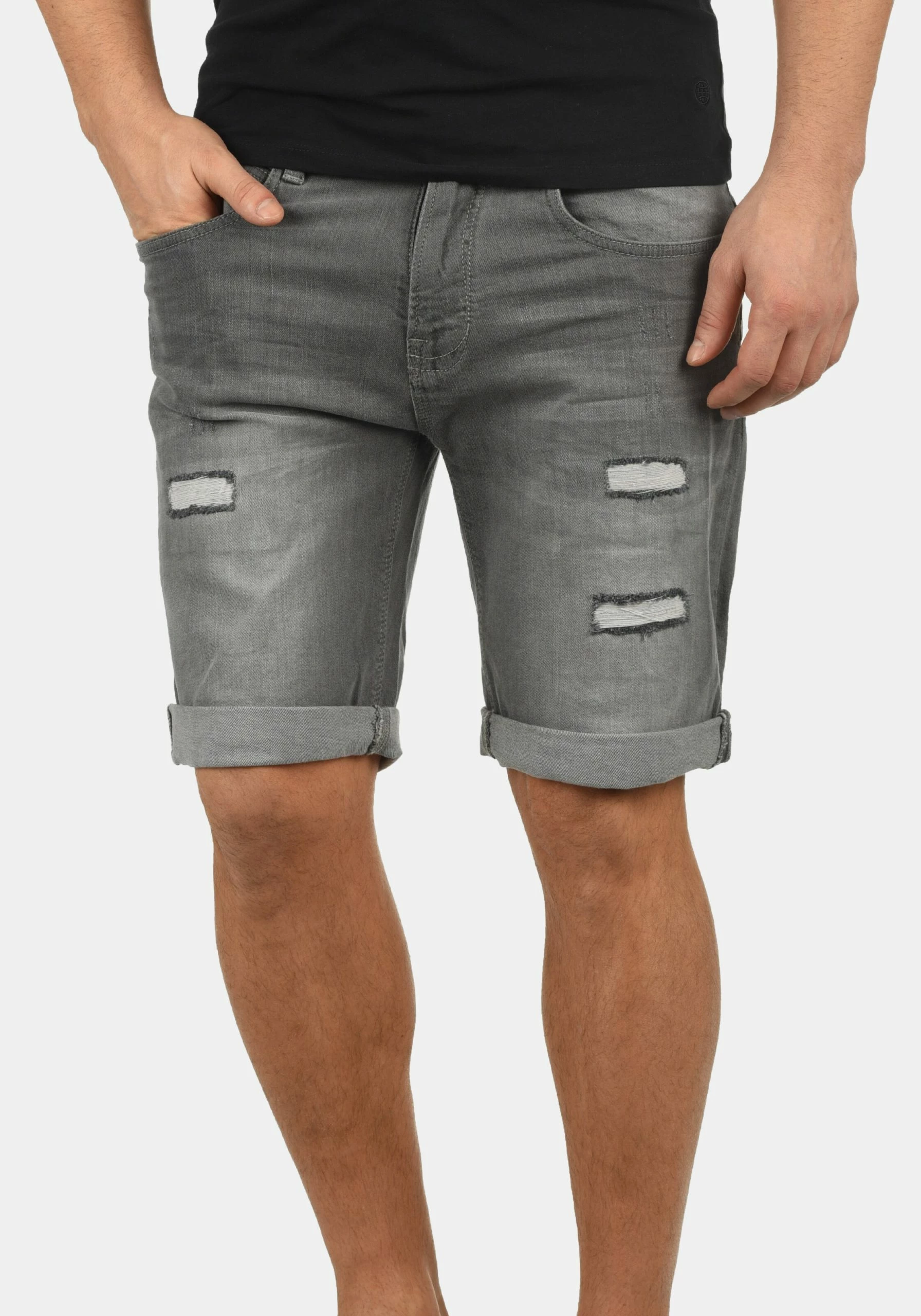 Indicode Jeans Denim Shorts Regular Broek Hallow Heren Grijs / Lichtgrijs 4 Indicode Jeans Denim Shorts Regular Broek Hallow Heren Grijs / Lichtgrijs - Afbeelding 2