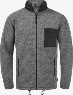 Indicode Jeans Fleece Jassen Fleece Jas Wilton Heren Grijs Gemêleerd