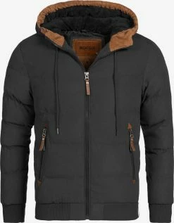 Indicode Jeans Winterjassen Winterjas Adeline Heren Zwart