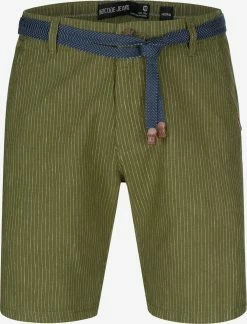 Indicode Jeans Chino Shorts Regular Chino Heren Groen