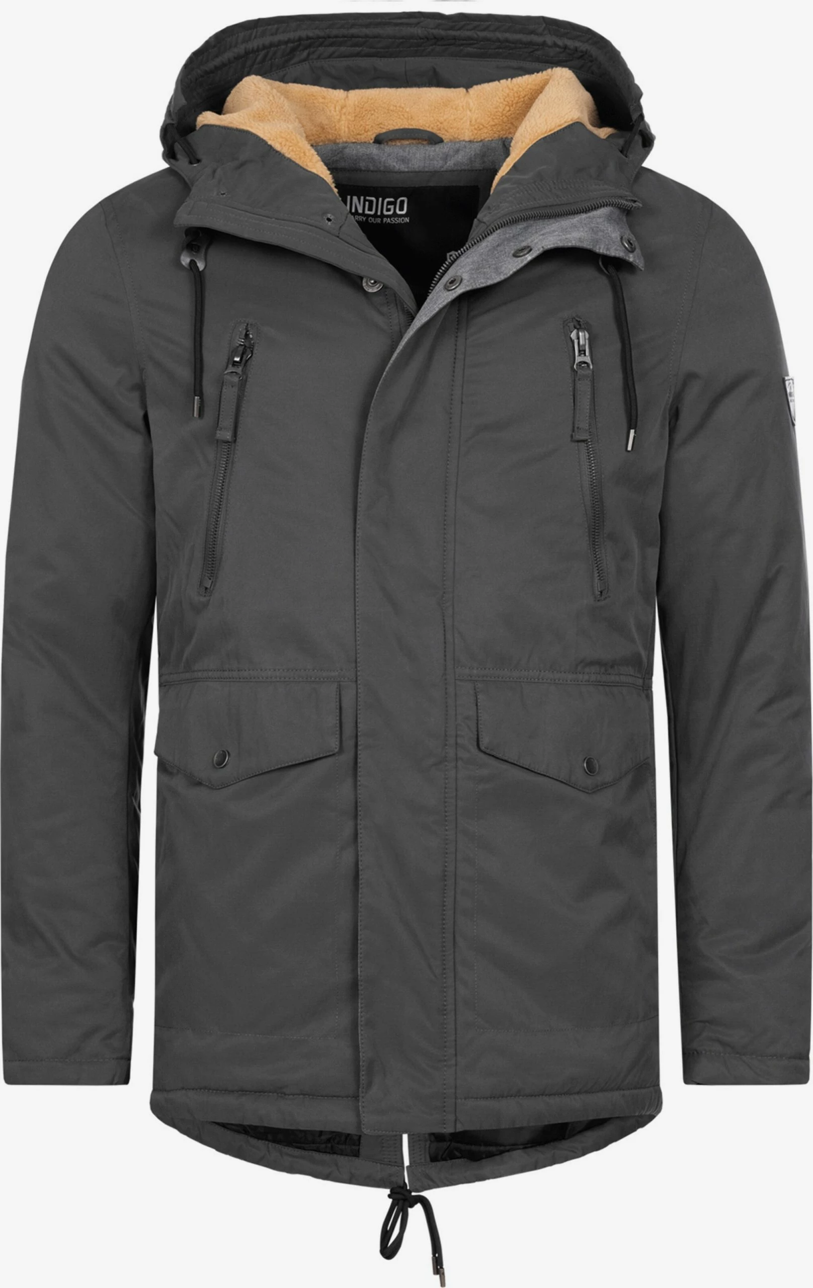 Indicode Jeans Parkas Winterparka Loaf Heren Donkergrijs 3 Indicode Jeans Parkas Winterparka Loaf Heren Donkergrijs