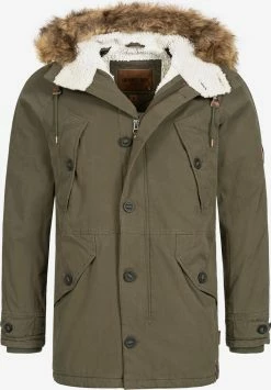 Indicode Jeans Parkas Winterparka Fann Heren Kaki
