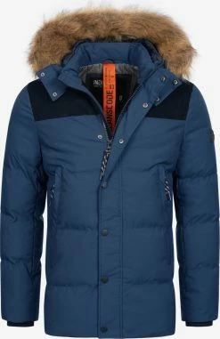 Indicode Jeans Parkas Winterparka Hexyl Heren Kobaltblauw