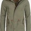 Indicode Jeans Parkas Winterparka Barge Heren Kaki