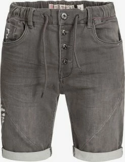 Indicode Jeans Denim Shorts Regular Jeans Piano Heren Grijs