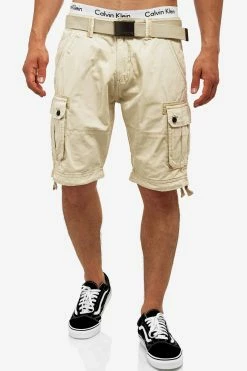 Indicode Jeans Cargo Shorts Regular Cargobroek Abner Heren Sand