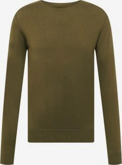 Indicode Jeans Crewneck Truien Trui Heren Olijfgroen